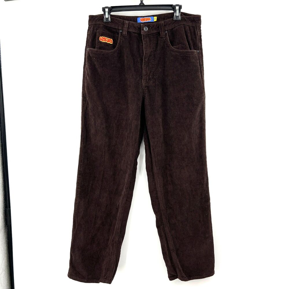 Empyre Future Relax Fit Brown Corduroy Baggy Skate Pants Mens 32 Wide Leg